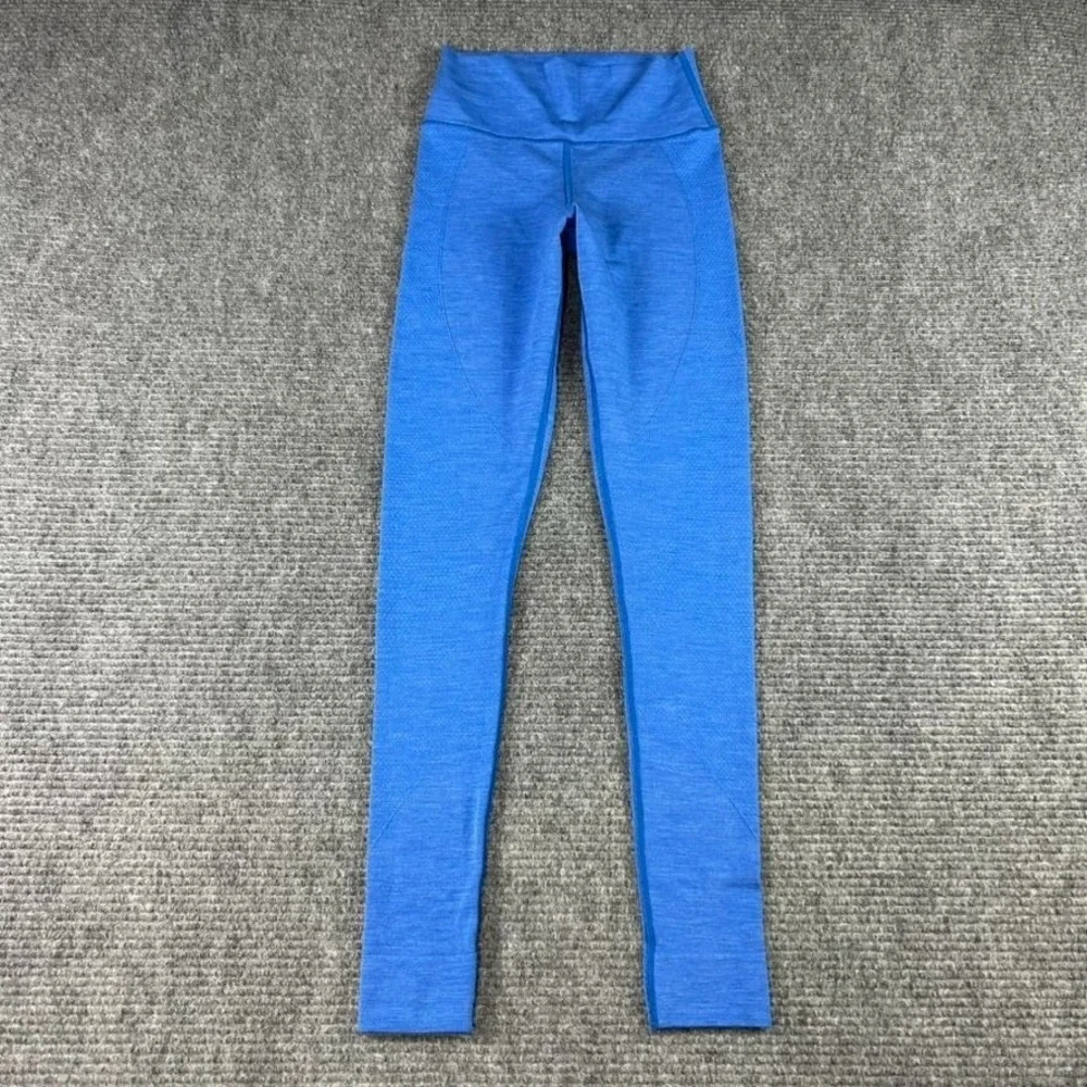 Lululemon Blue High-Waisted Athletic Leggings Womens No Size Tag‎ 22x29